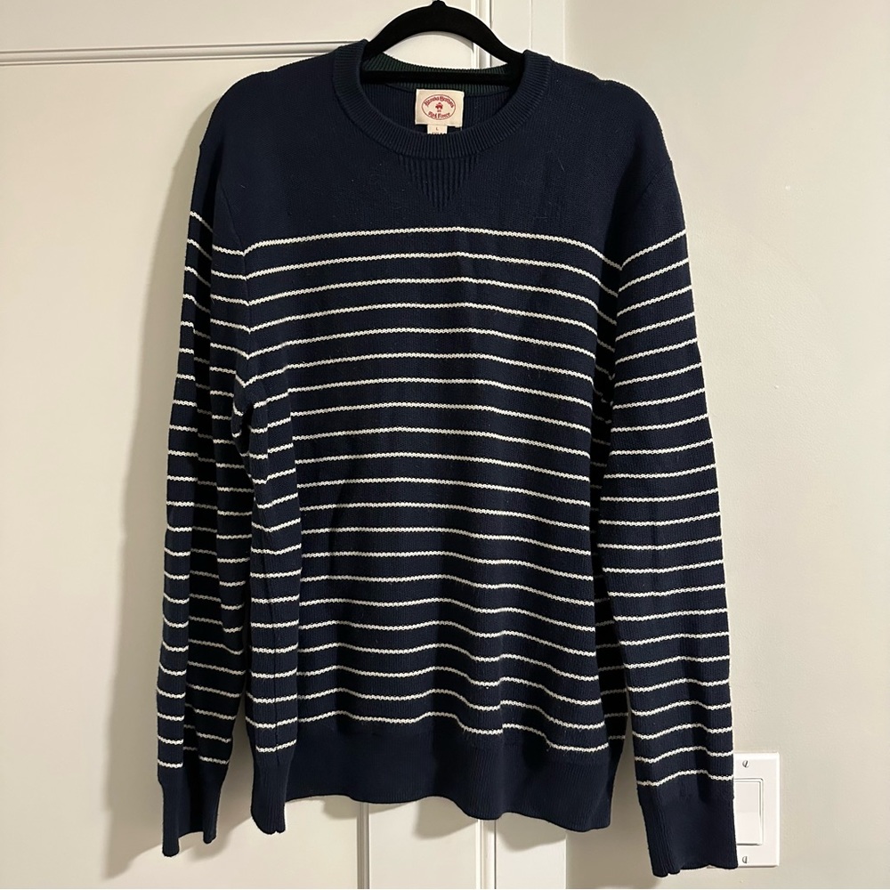 Brooks Brothers blue and white stripe sweater size large